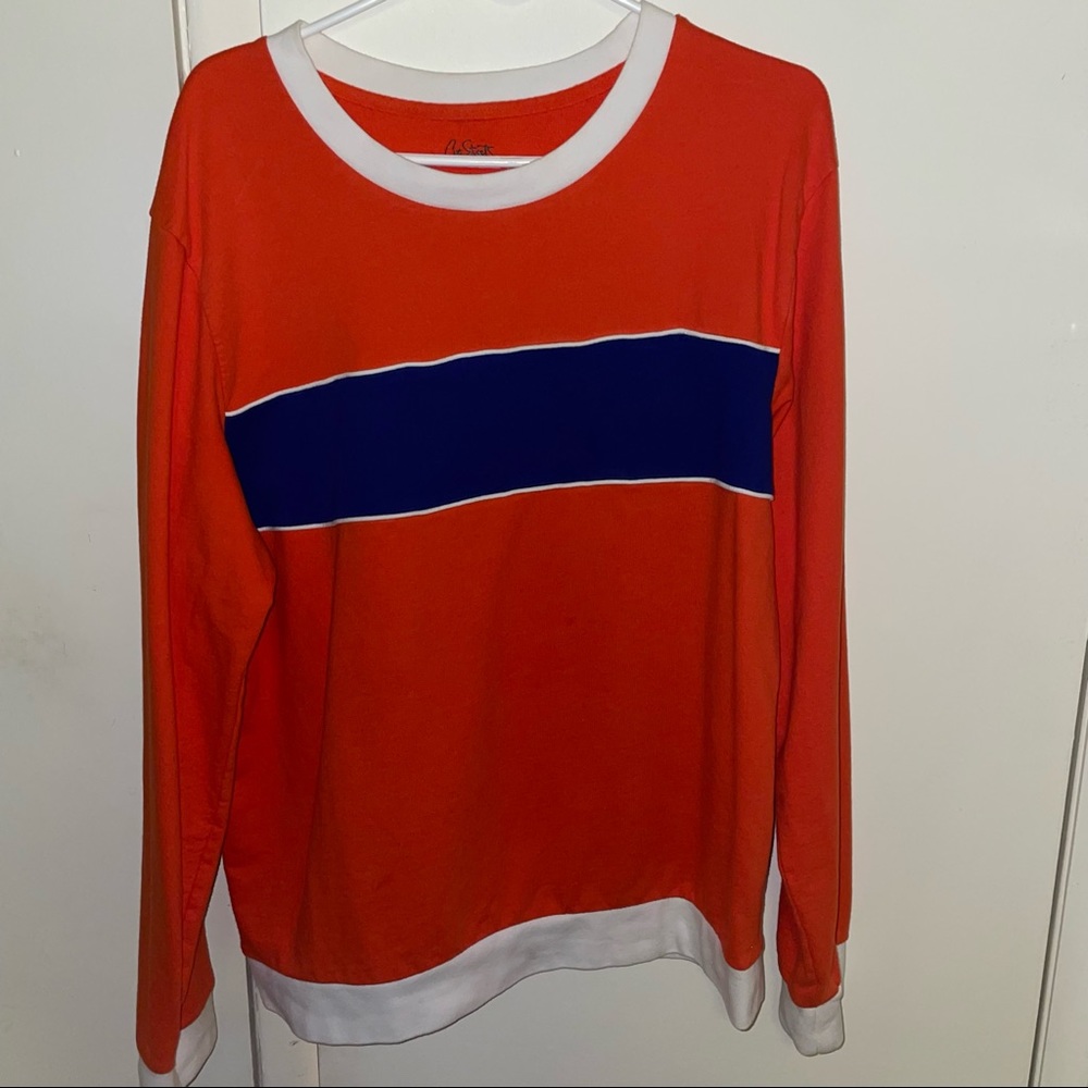 City Streets Men’s Large Orange/Blue/White Sweatshirt
